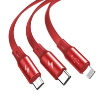 Дата кабель Baseus Golden Loop 3-in-1 (1.2m) Красный