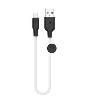 Дата кабель Hoco X21 Plus Silicone MicroUSB Cable (0.25m) Черный / Белый Дата кабель Hoco X21 Plus Silicone MicroUSB Cable (0.25m) Черный / Белый