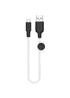 Дата кабель Hoco X21 Plus Silicone MicroUSB Cable (0.25m) Чорний / Білий