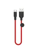 Дата кабель Hoco X21 Plus Silicone Type-C Cable (0.25m) Black / Red