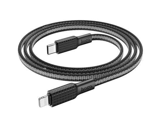 Дата кабель Hoco X69 Jaeger PD Type-C to Lightning (1m) Черный / Белый