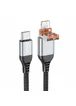 Дата кабель Hoco U128 Viking 2in1 USB/Type-C to Type-C (1m) Black