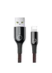 Дата кабель Baseus C-shaped (со световым индикатором) USB to Lightning 2.4A (1m) Черный