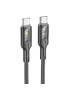 Дата кабель Hoco U120 Transparent explore intelligent power-off PD 60W Type-C to Type-C (1.2m) Black