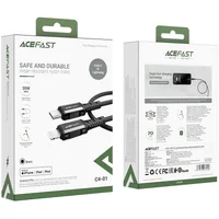 Дата кабель Acefast MFI C4-01 USB-C to Lightning aluminum alloy (1.8m) Black