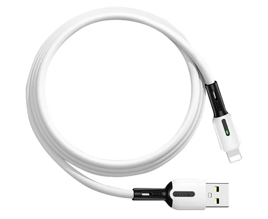 Дата кабель Usams US-SJ456 U51 Silicone USB to Lightning (2m) Белый