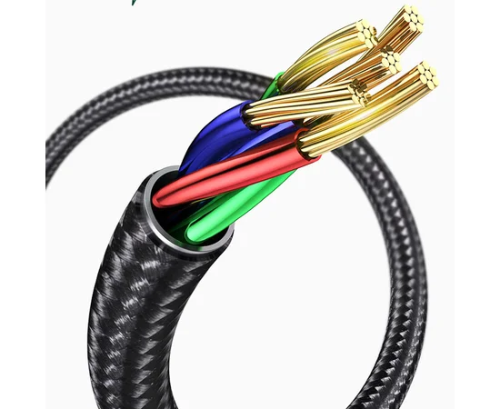 Дата кабель USAMS US-SJ425 U-Bob Series USB to Lightning Smart Power-off Cable (1.2m) Черный