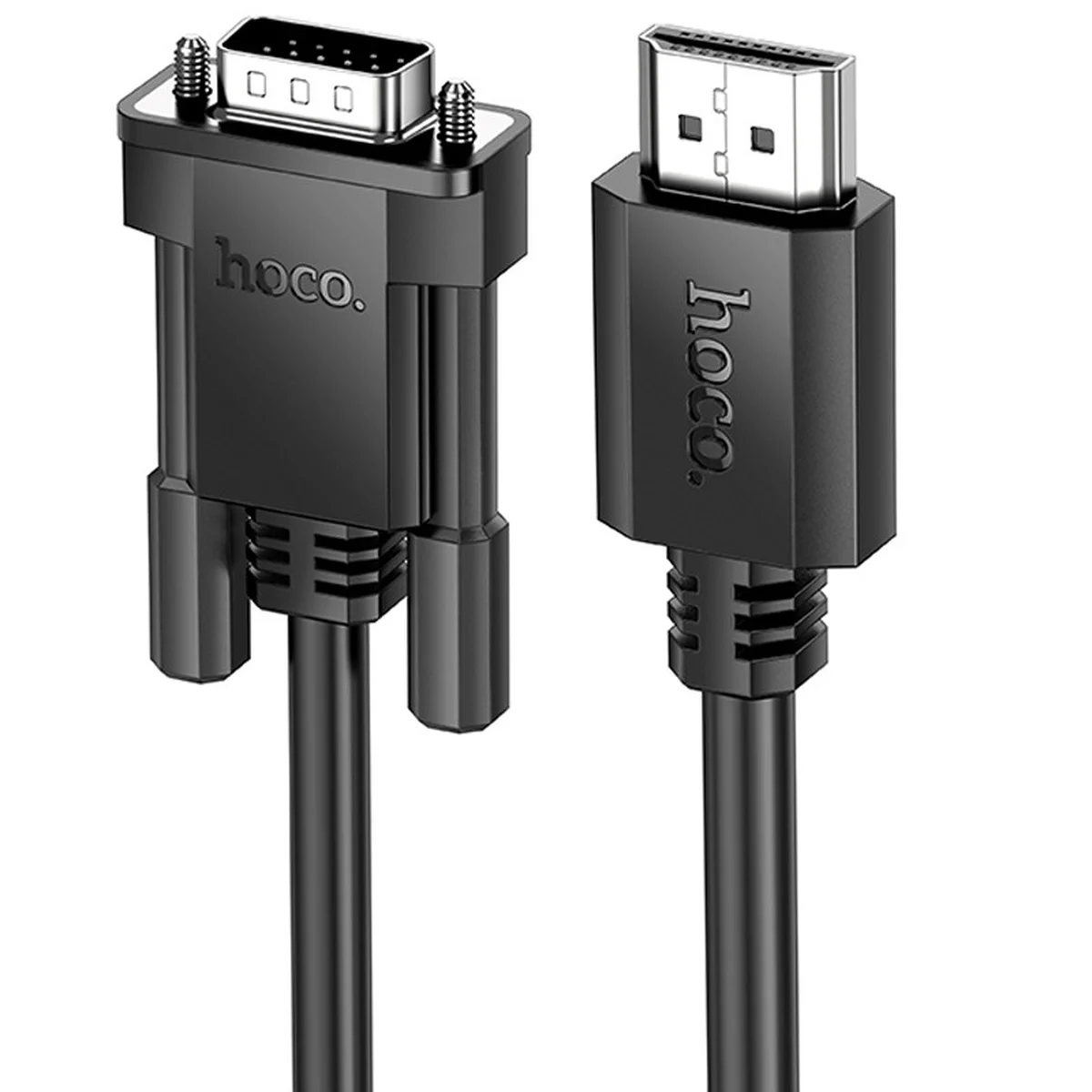 Дата кабель Hoco US12 HDTV male to VGA male HD (1m) Black