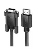 Дата кабель Hoco US12 HDTV male to VGA male HD (1m) Black