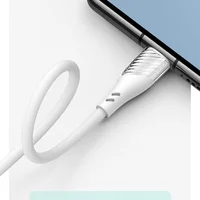 Дата кабель Usams US-SJ494 U65 Liquid Silicone USB to Type-C 3A 1m Білий