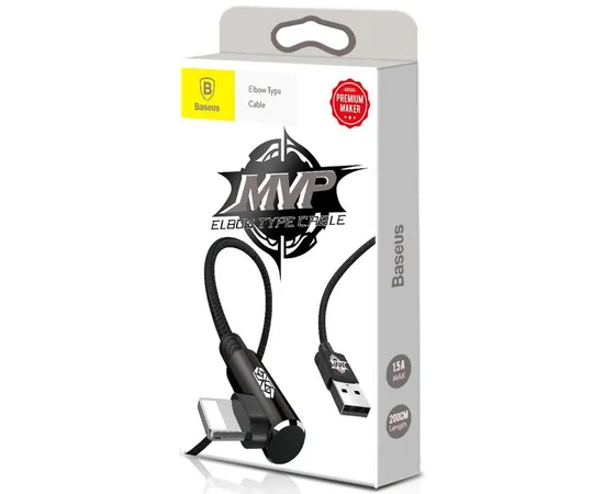 Дата кабель Baseus MVP Elbow Lightning Cable 2.4A (1m) (CALMVP) Black