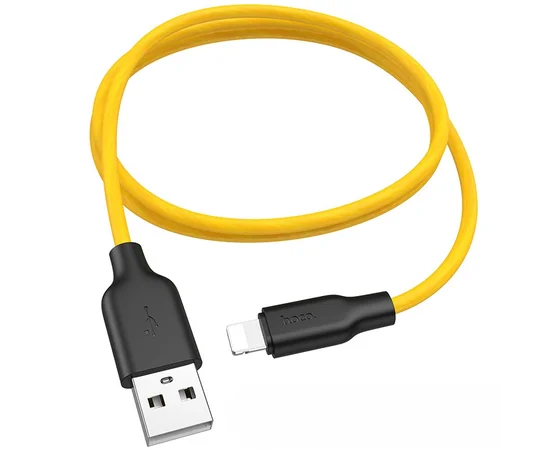 Дата кабель Hoco X21 Plus Silicone Lightning Cable (1m) Black / Orange