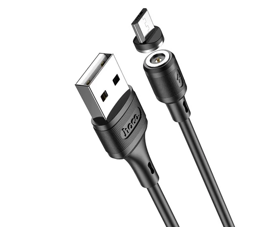 Дата кабель Hoco X52 "Sereno magnetic" USB to MicroUSB (1m) Черный