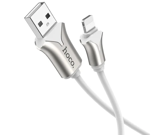 Дата кабель Hoco U67 "Soft Silicone" Lightning (1.2m) Белый