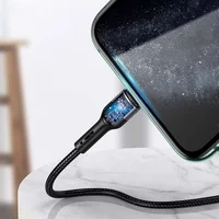 Дата кабель Usams US-SJ448 U55 Aluminum Alloy Braided USB to Lightning (1m) Black