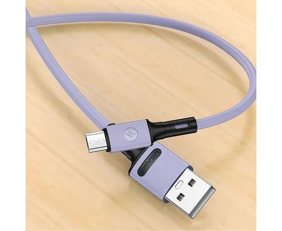 Дата кабель USAMS US-SJ435 U52 USB to MicroUSB (1m) Фиолетовый
