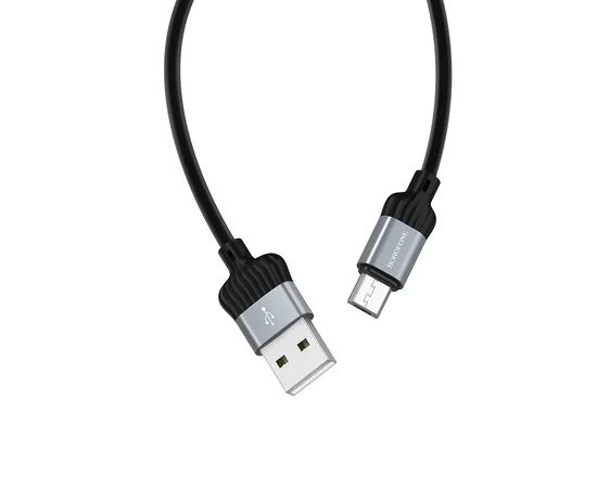 Дата кабель Borofone BX28 Dignity USB to MicroUSB (1m) Metal gray