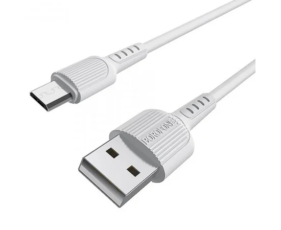 Дата кабель Borofone BX16 USB to MicroUSB (1m) Белый
