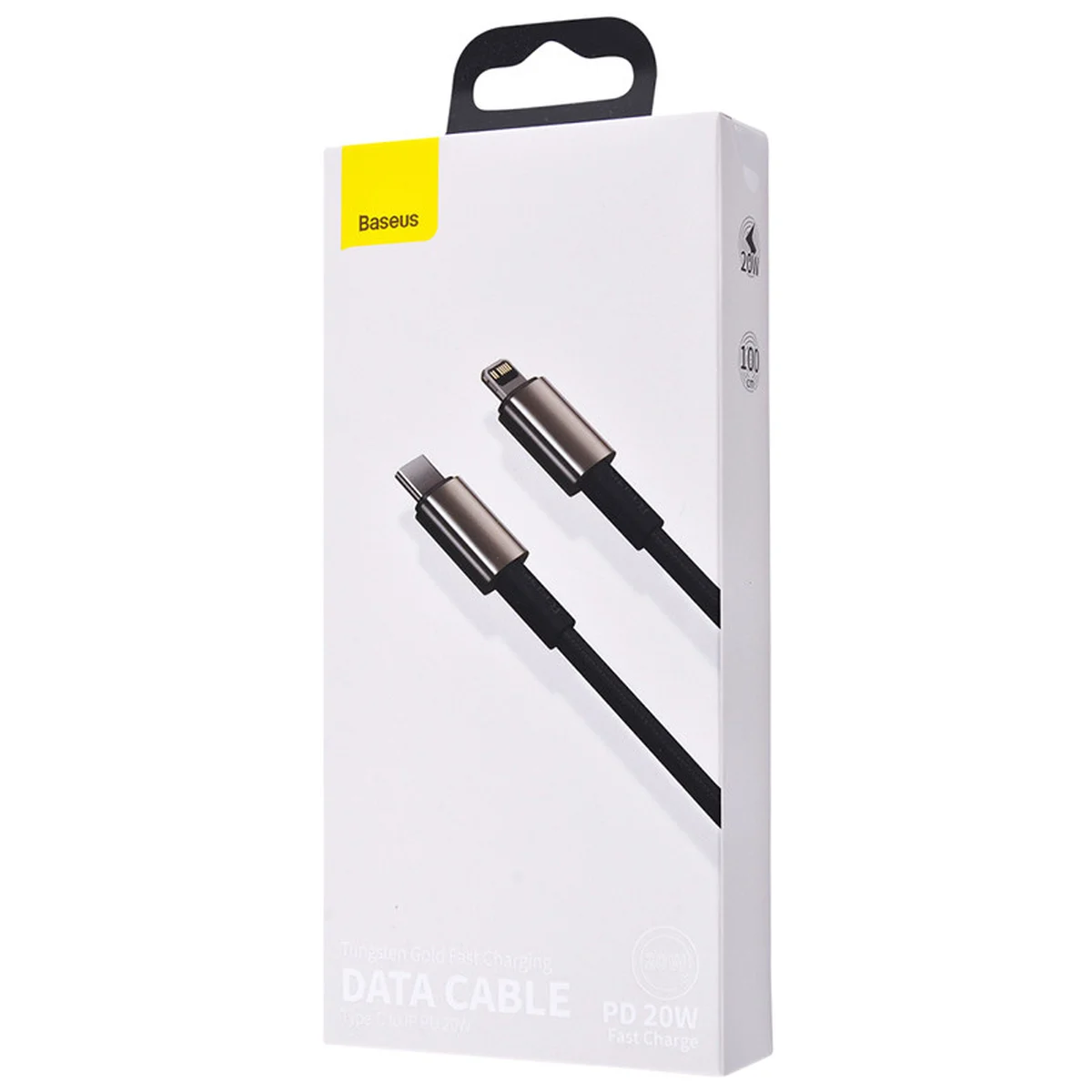 Дата кабель Baseus Tungsten Gold Type-C to Lightning PD 20W (1m) (CATLWJ) Чорний