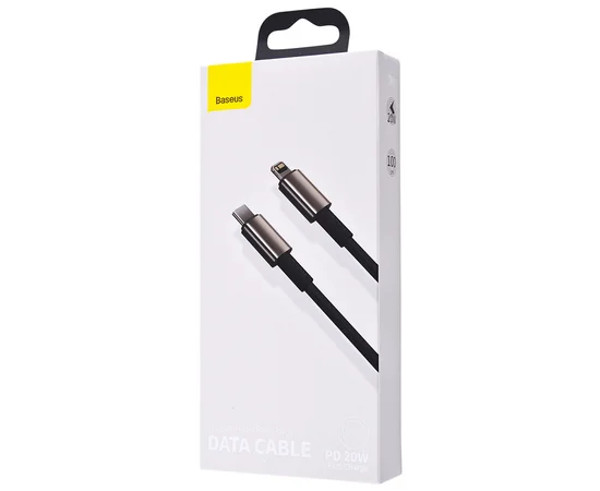 Дата кабель Baseus Tungsten Gold Type-C to Lightning PD 20W (1m) (CATLWJ) Черный