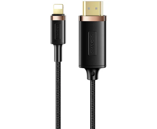 Дата кабель Usams US-SJ509 U70 Lightning to HDMI HD (2m) Black