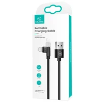 Дата кабель USAMS US-SJ476 U60 Rotatable USB to Lightning (1m) Черный
