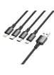 Дата кабель Borofone BX72 USB to 3in1 (1m) Черный