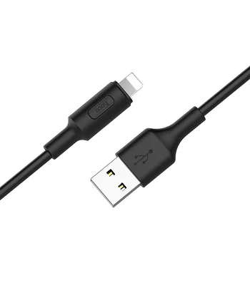 Дата кабель Hoco X25 Soarer Lightning Cable (1m) Черный