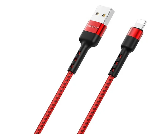 Дата кабель Borofone BX34 Advantage USB to Lightning (1m) Красный