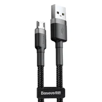 Дата кабель Baseus Cafule MicroUSB Cable 1.5A (2m) Серый / Черный