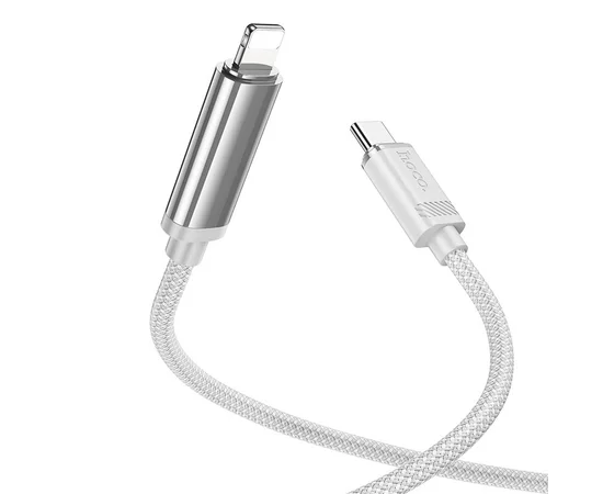 Дата кабель Hoco U127 Power Type-C to Lightning Silver / Gray