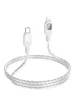 Дата кабель Hoco U124 Stone silicone power-off Type-C to Lightning Gray