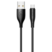 Дата кабель USAMS US-SJ268 U18 Round MicroUSB Cable (1m) Чорний