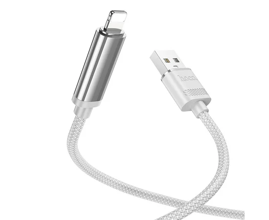 Дата кабель Hoco U127 Power USB to Lightning Silver / Gray