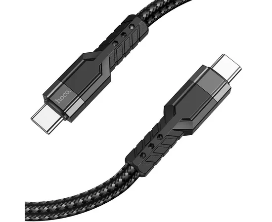 Дата кабель Hoco U110 charging data sync Type-C to Type-C 60W (1.2 m) Черный