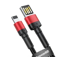 Дата кабель Baseus Cafule Lightning Cable Special Edition 2.4A (1m) (CALKLF) Черный / Красный