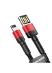 Дата кабель Baseus Cafule Lightning Cable Special Edition 2.4A (1m) (CALKLF) Черный / Красный