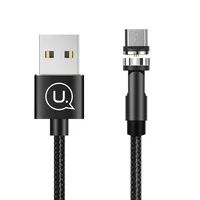 Дата кабель USAMS US-SJ474 U59 MicroUSB Rotatable Magnetic (1m) Черный