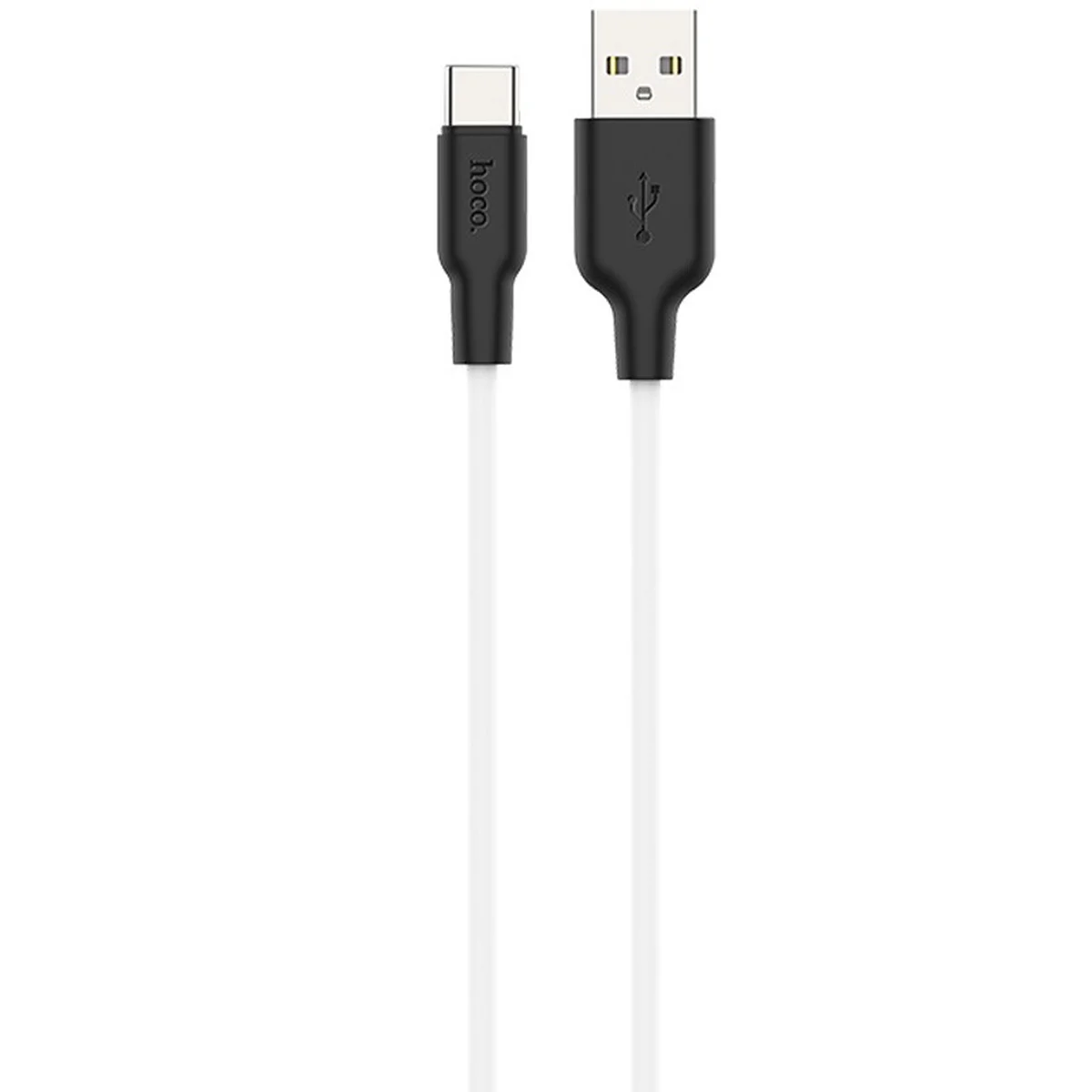Дата кабель Hoco X21 Plus Silicone Type-C Cable (2m) Черный / Белый