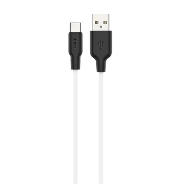 Дата кабель Hoco X21 Plus Silicone Type-C Cable (2m) Чорний / Білий