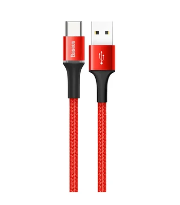 Дата кабель Baseus Halo Data Type-C 3A (0.25m) Красный