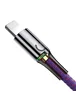 Дата кабель Baseus C-shaped (со световым индикатором) USB to Lightning 2.4A (1m) Фиолетовый