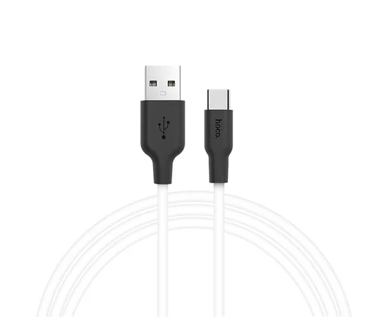 Дата кабель Hoco X21 Plus Silicone Type-C Cable (1m) Чорний / Білий