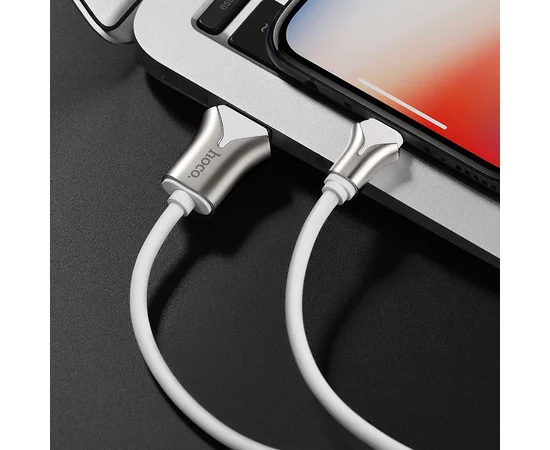 Дата кабель Hoco U67 "Soft Silicone" Lightning (1.2m) Белый