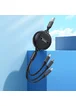 Дата кабель Hoco X75 3in1 Lightning-MicroUSB-Type-C (1m) Black