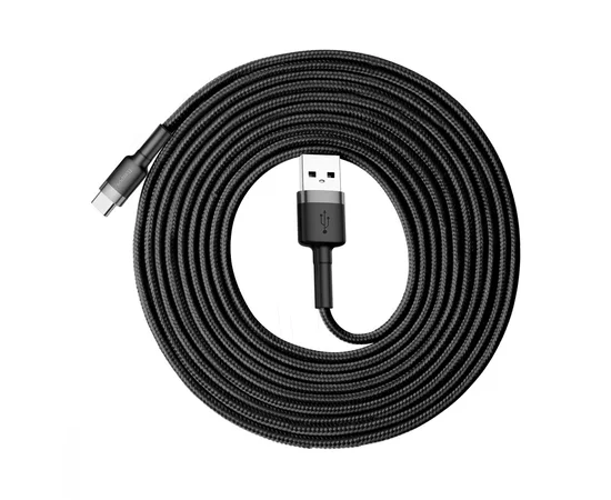 Дата кабель Baseus Cafule Type-C Cable 2A (3m) Черный / Серый