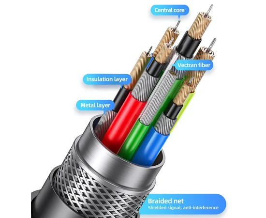 Дата кабель Usams US-SJ532 U75 8K DP to DP 1.4 HD (2m) Black