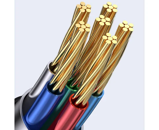 Дата кабель USAMS US-SJ590 Type-C to Type-C PD 100W Transparent Digital Display Cable (1.2m) Black