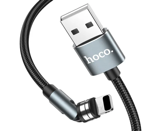 Дата кабель Hoco U94 "Universal magnetic" Lightning (1.2 m) Черный