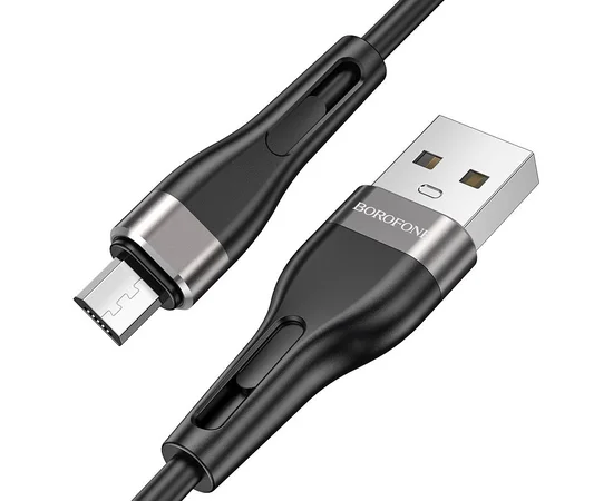 Дата кабель Borofone BX46 Rush USB to MicroUSB (1m) Черный